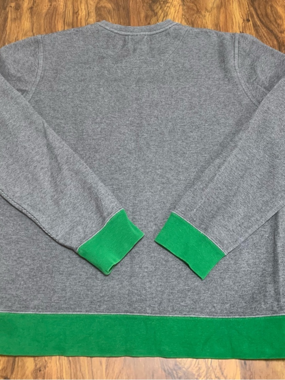 Nike Gray Crewneck Sweatshirt with Green Accents - Picture 7 of 13